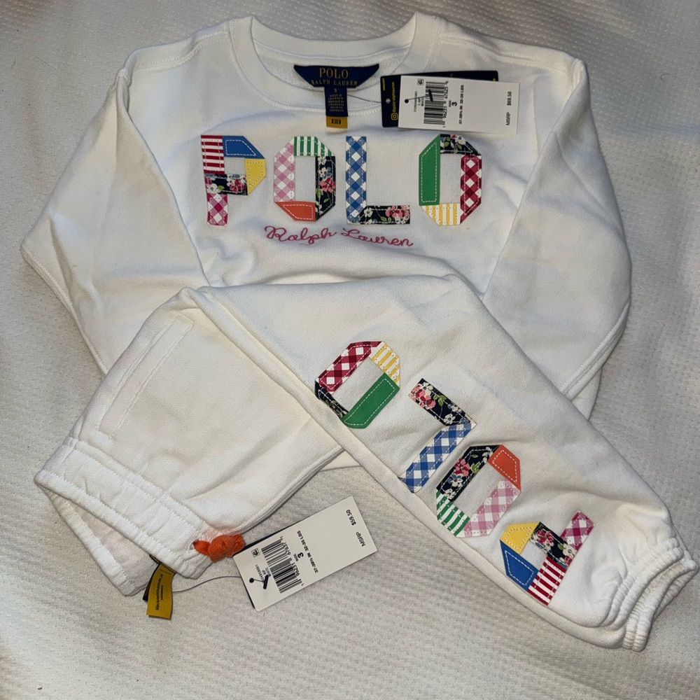 Polo by Ralph Lauren White Kids Matching Set